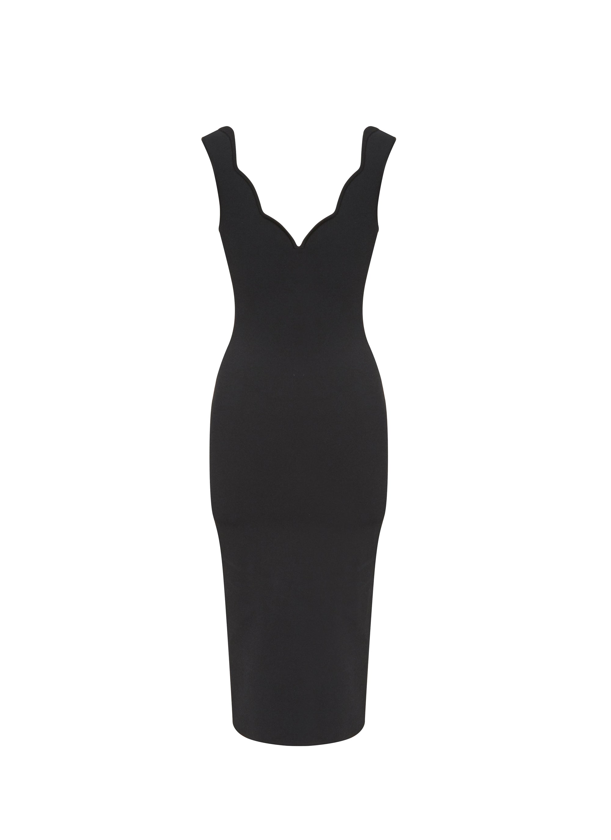 Robe fourreau en maille - Noir