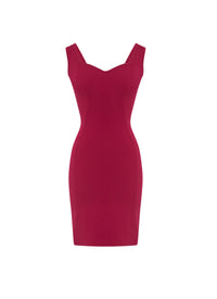 Robe droite en maille - Magenta