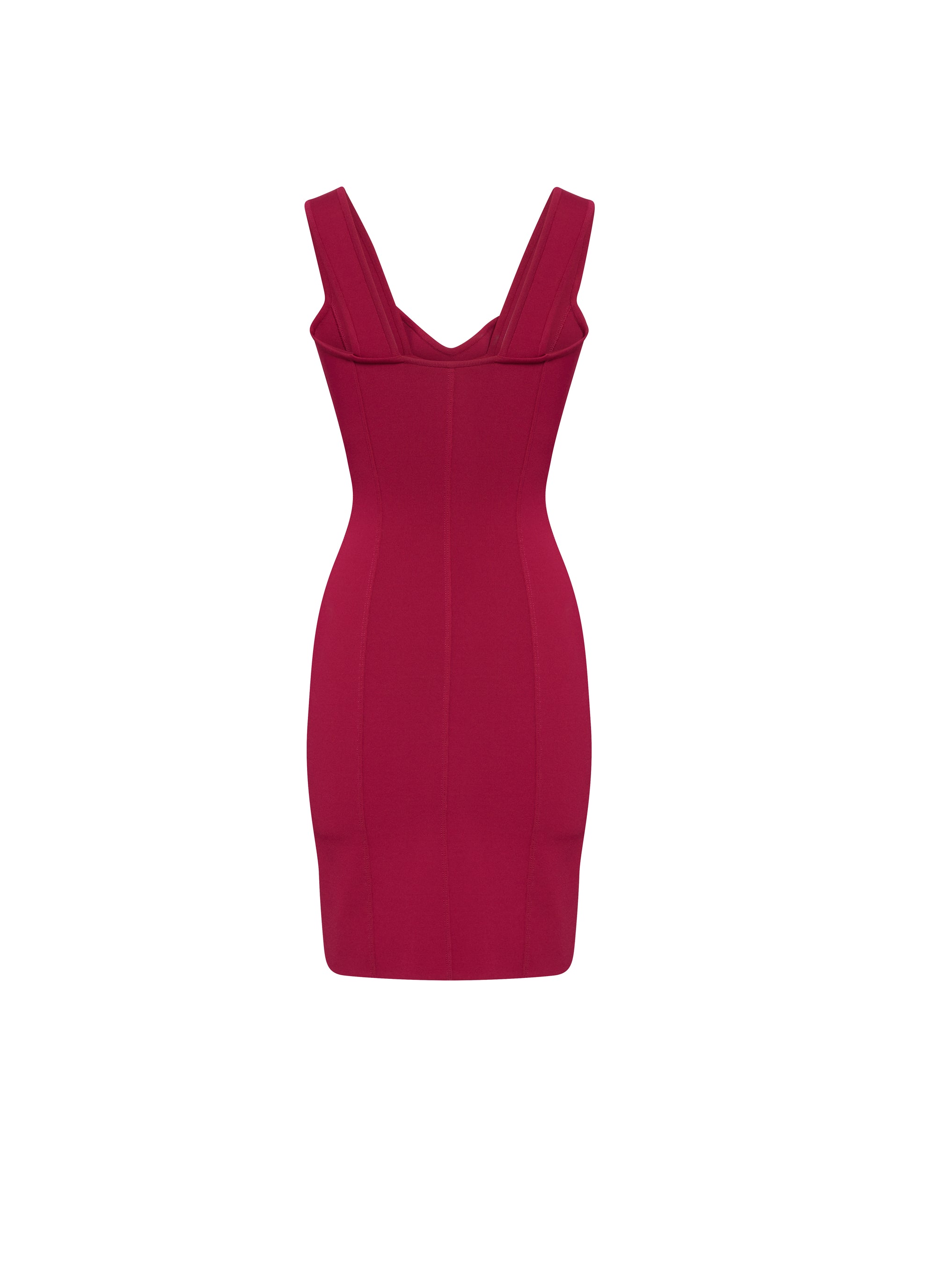 Robe droite en maille - Magenta