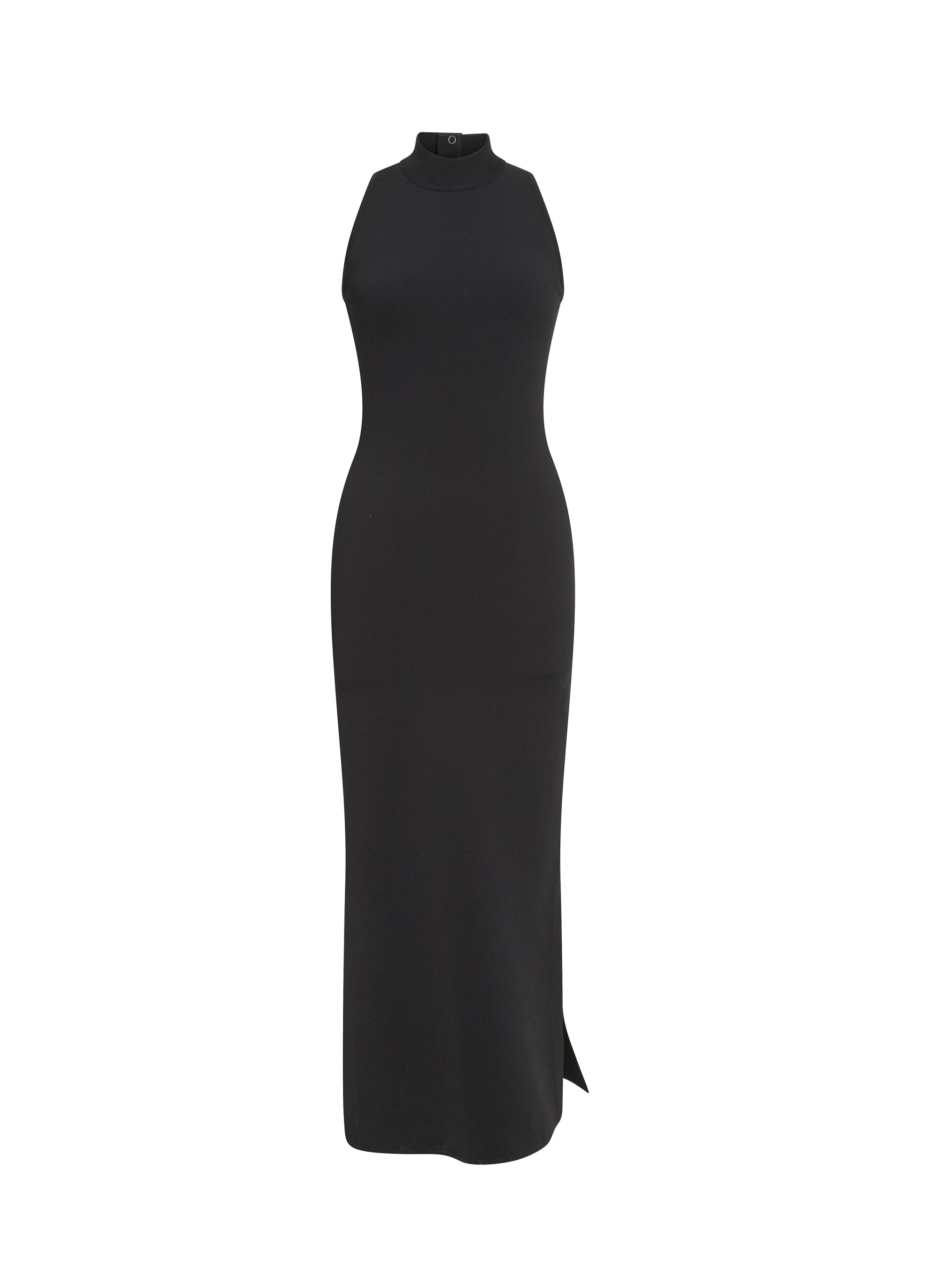 Vénus high neck sleeveless dress - Black intense