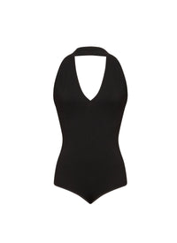 Sleeveless bodysuit with fastening - Black intense