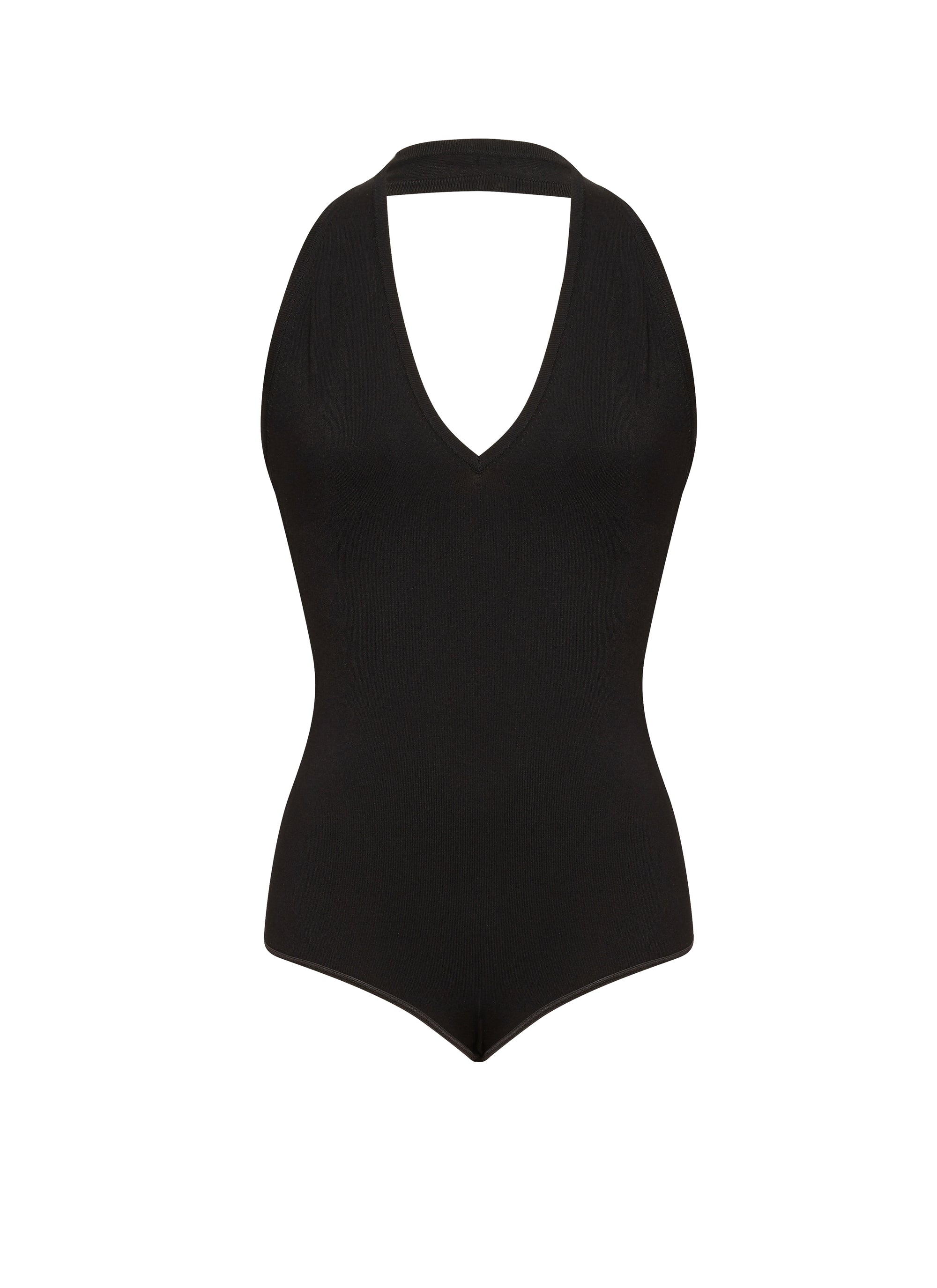 Sleeveless bodysuit with fastening - Black