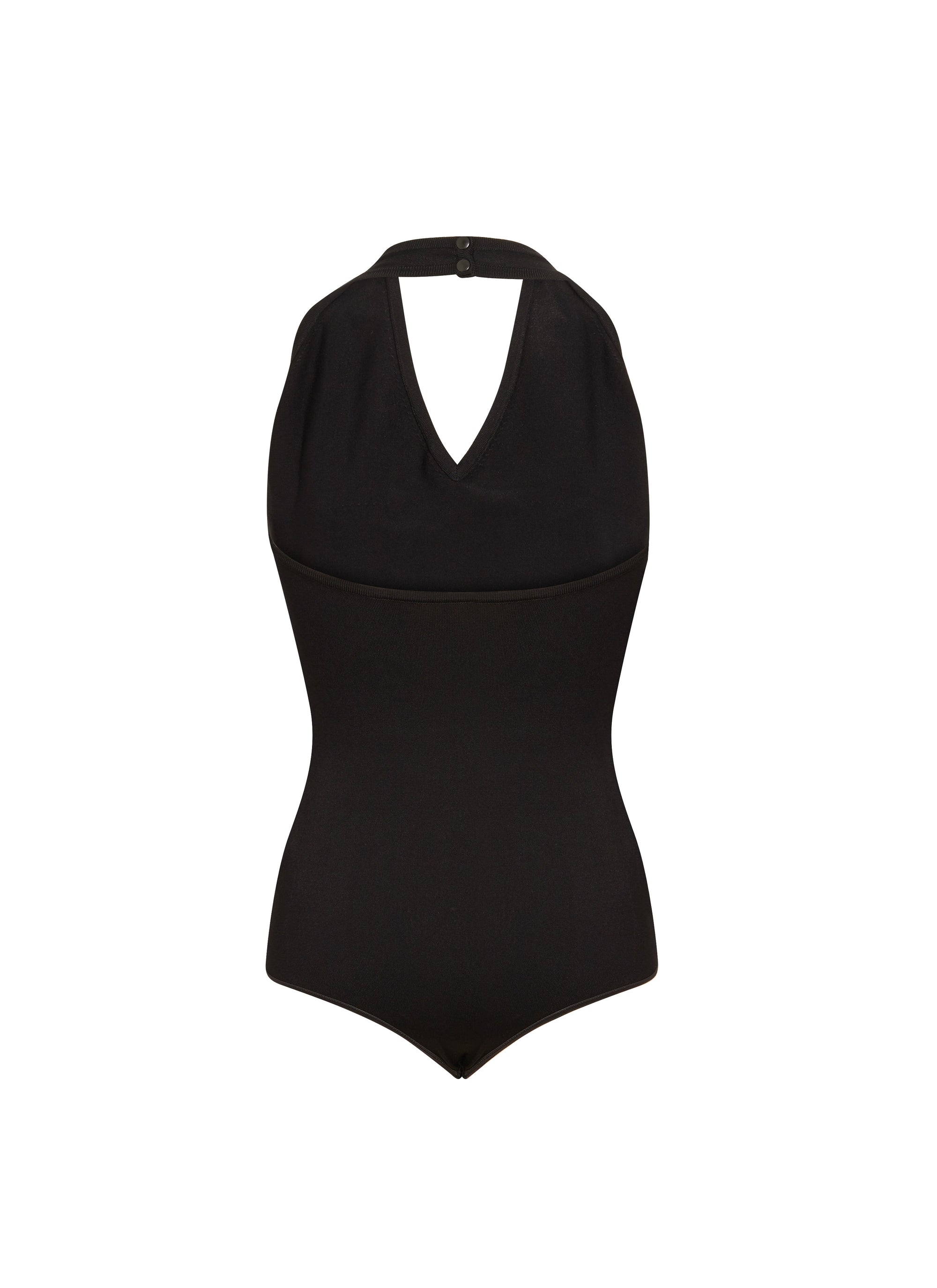 Sleeveless bodysuit with fastening - Black intense
