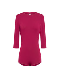 Short bodysuit 3/4 sleeves - Magenta