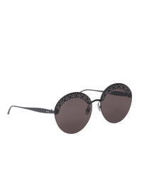 Oval Rimless Glasses - Grey & Black