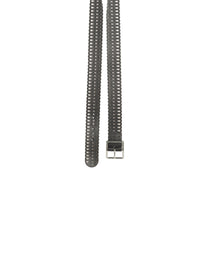 Flat leather drop belt - Black intense