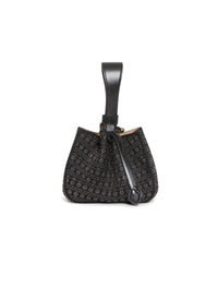 Rose Marie bag with studs, leather - Black