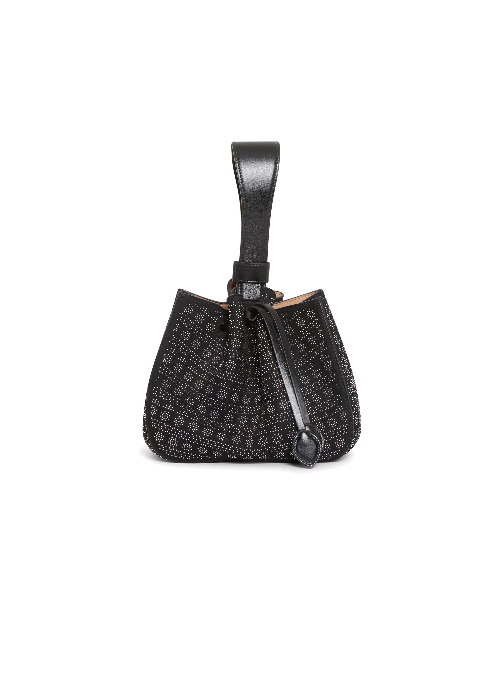 Rose Marie bag with studs, leather - Black