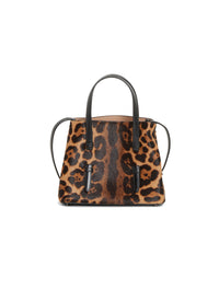 Sac Mina à imprimé guépard en cuir - Mordore & Noir