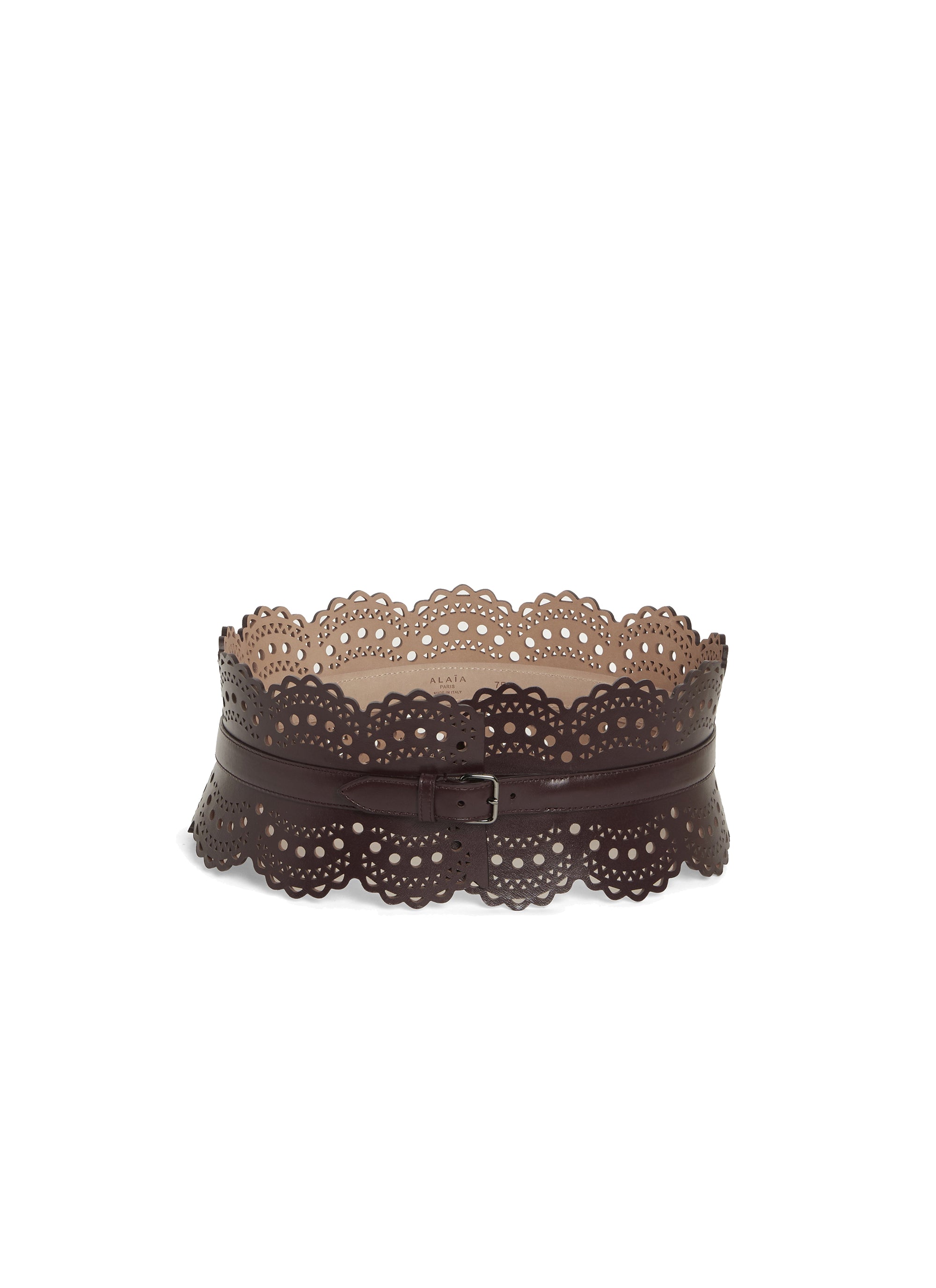 Ceinture corset cloutée en cuir - Almandite