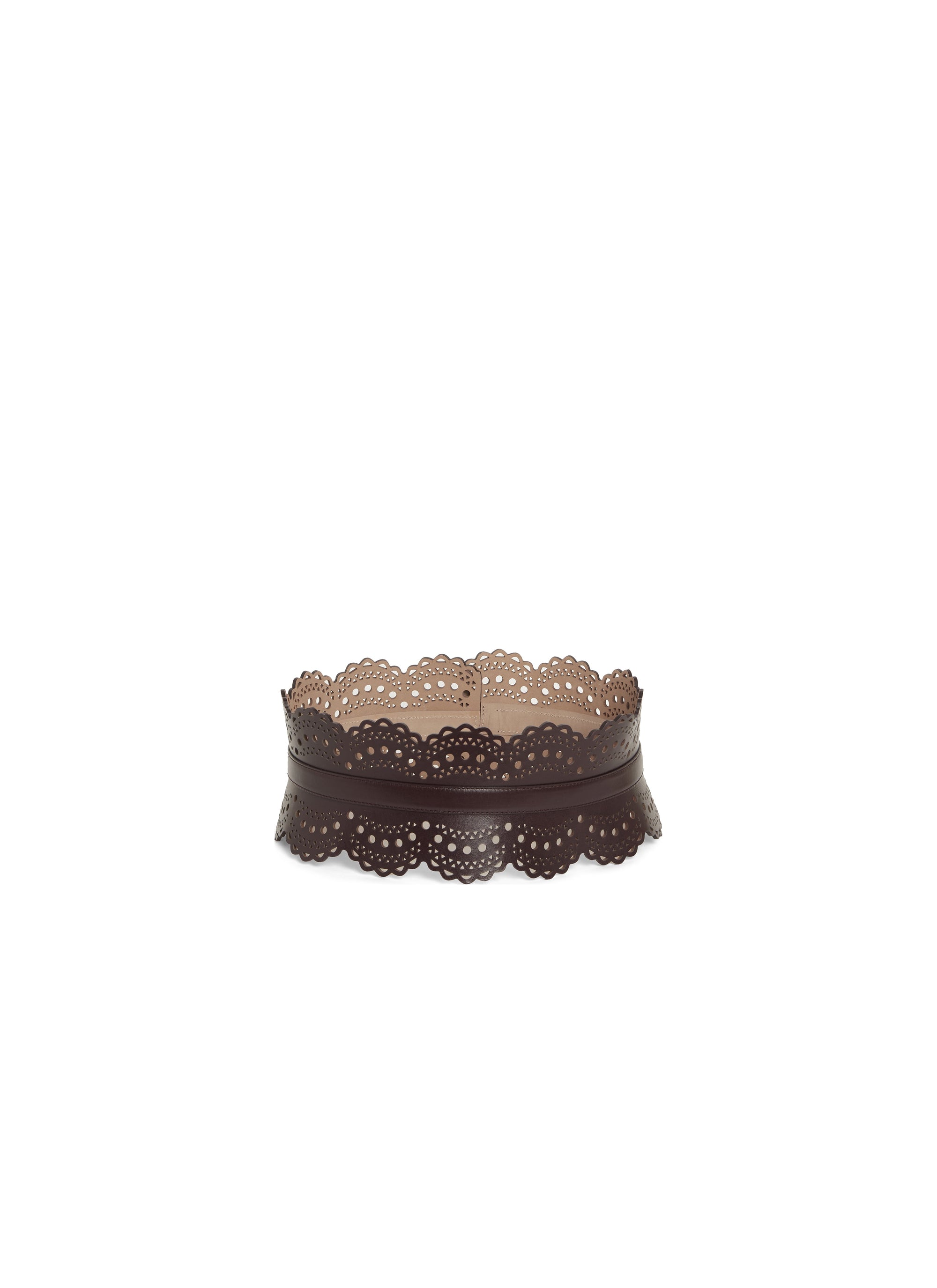 Ceinture corset cloutée en cuir - Almandite