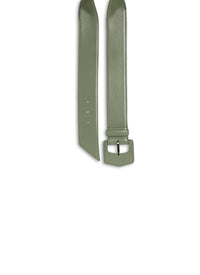 Ceinture à boucle géométrique oversize en cuir - Aloe