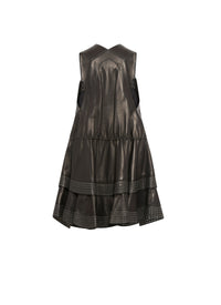 Robe oeillets en cuir - Noir