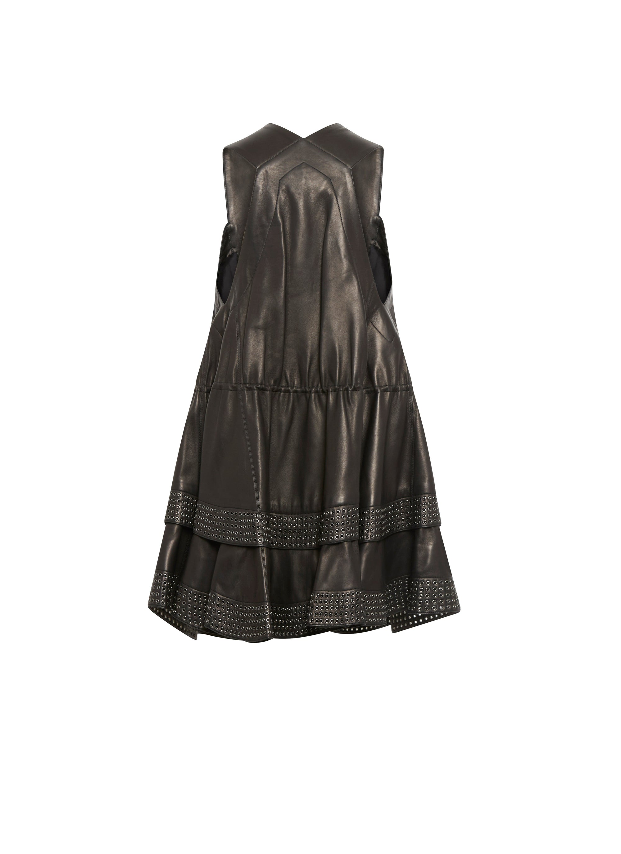 Robe oeillets en cuir - Noir