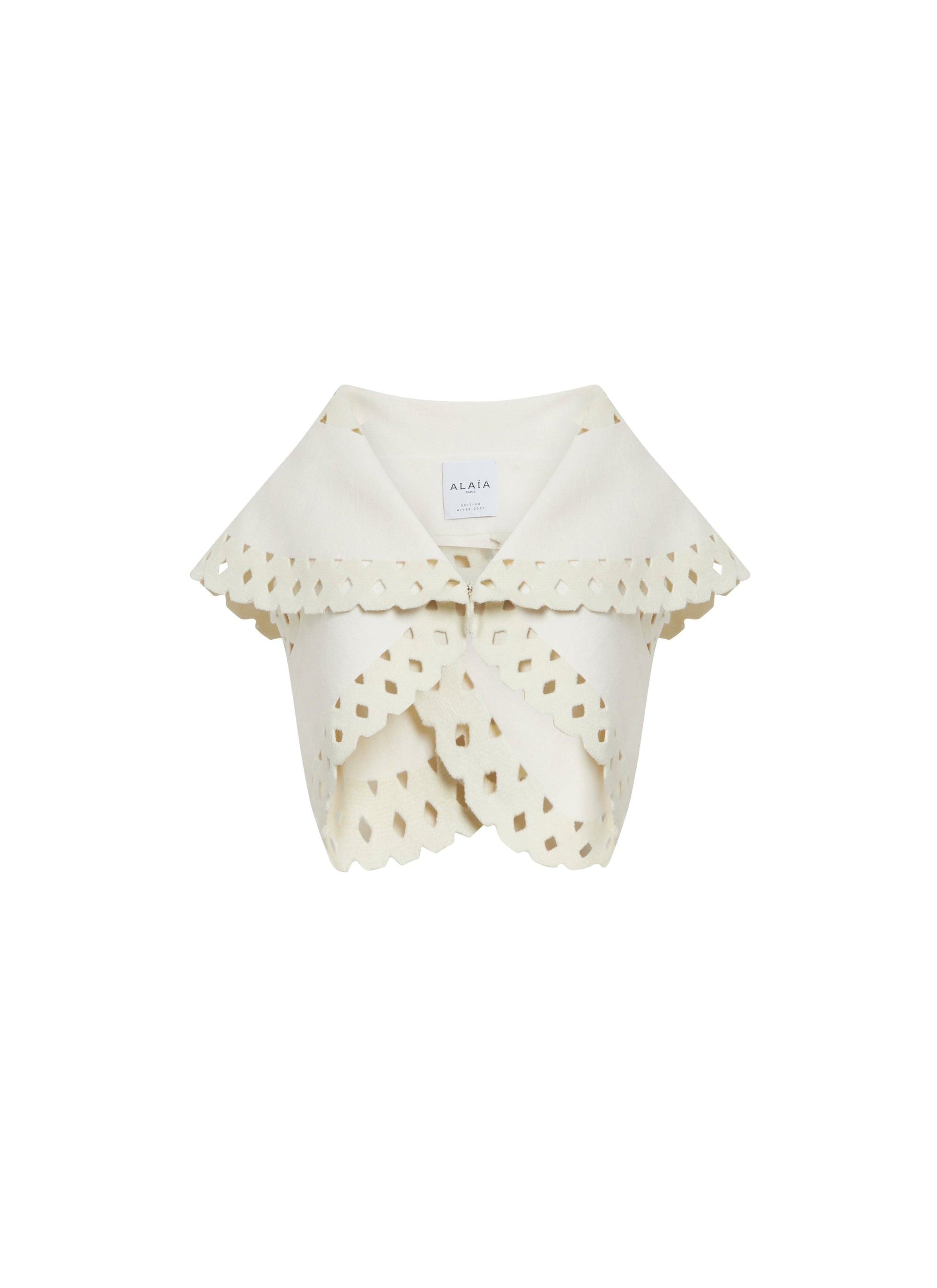 Short wool jacket - White
