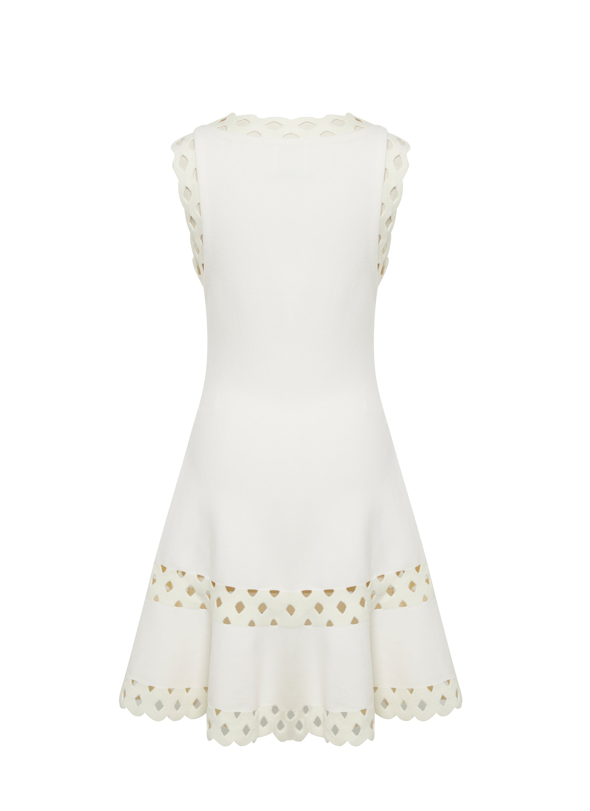 Robe courte sans manches Loden en laine - Blanc