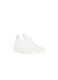 Baskets pétales en cuir - Blanc Cassé
