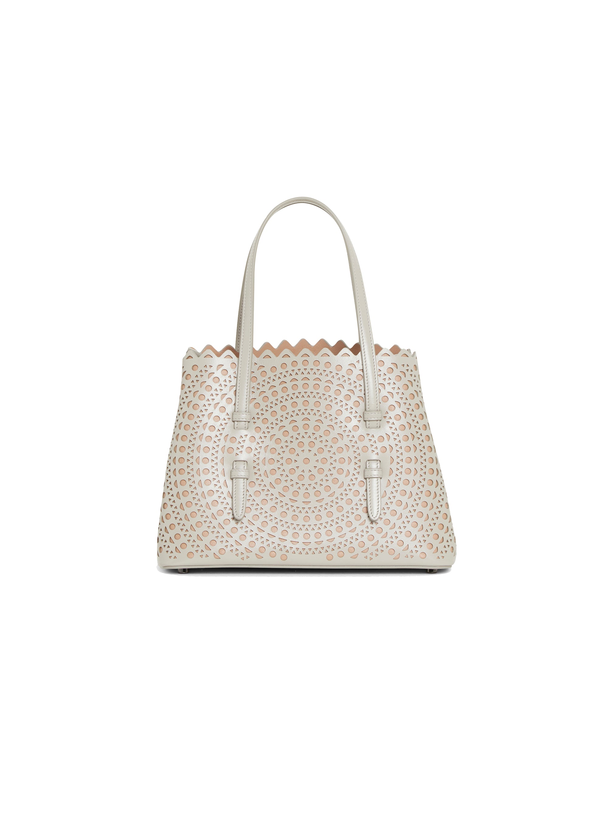 Sac Mina ajouré en cuir - Perle & Sable