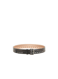 Fine Leather Buckle Belt - Black