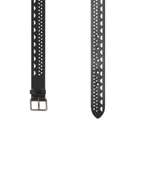 Fine Leather Buckle Belt - Black