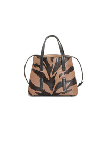 Mina bag in leather - Cinnamon & Black