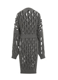 Cardigan long en laine - Gris Foncé