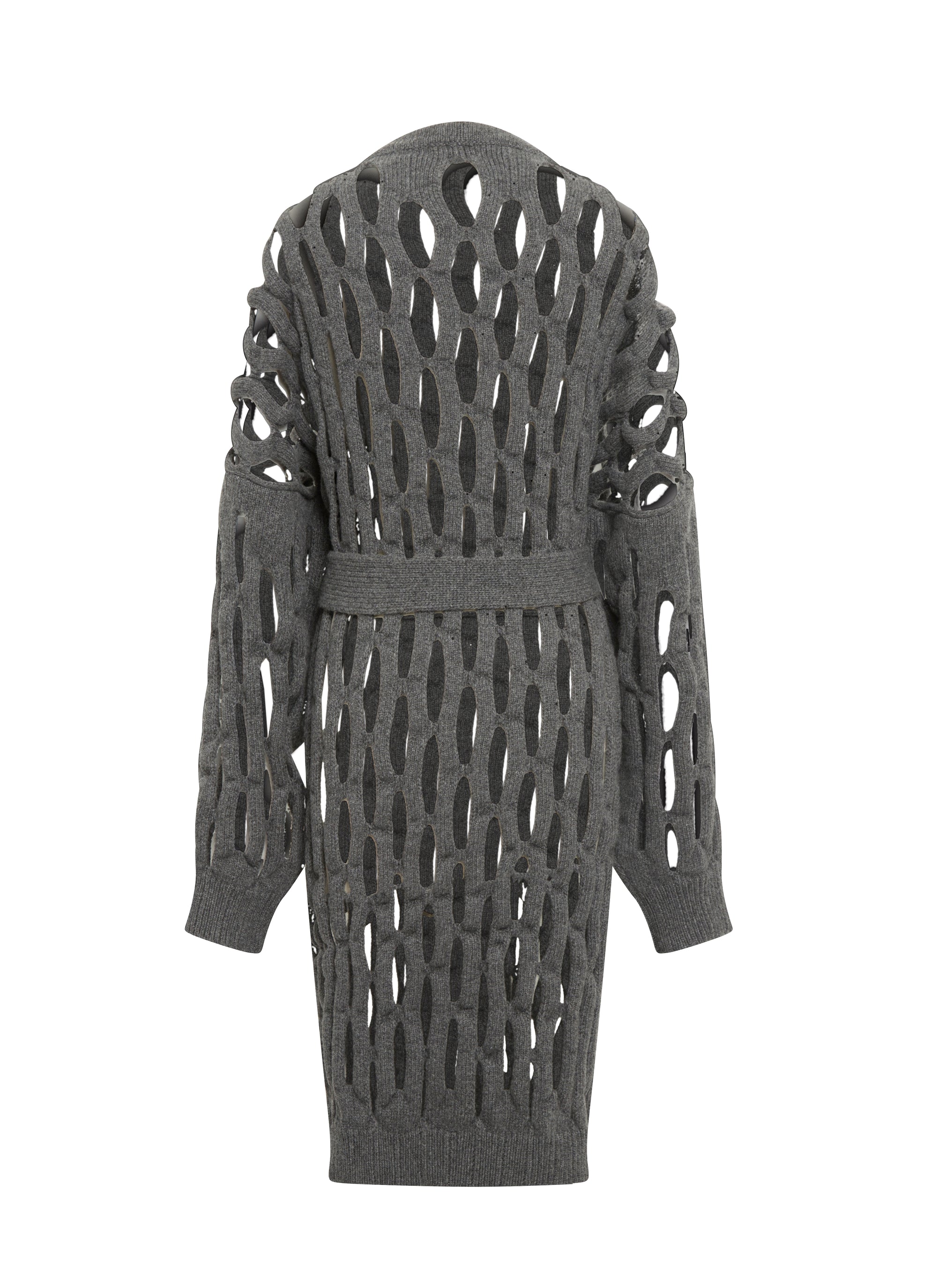 Cardigan long en laine - Gris Foncé