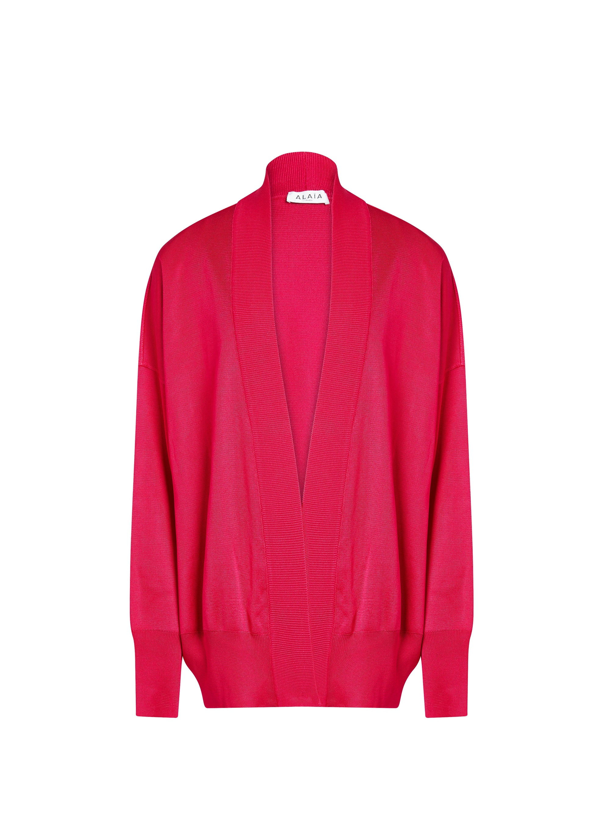 Wide neck cardigan - Fuschia