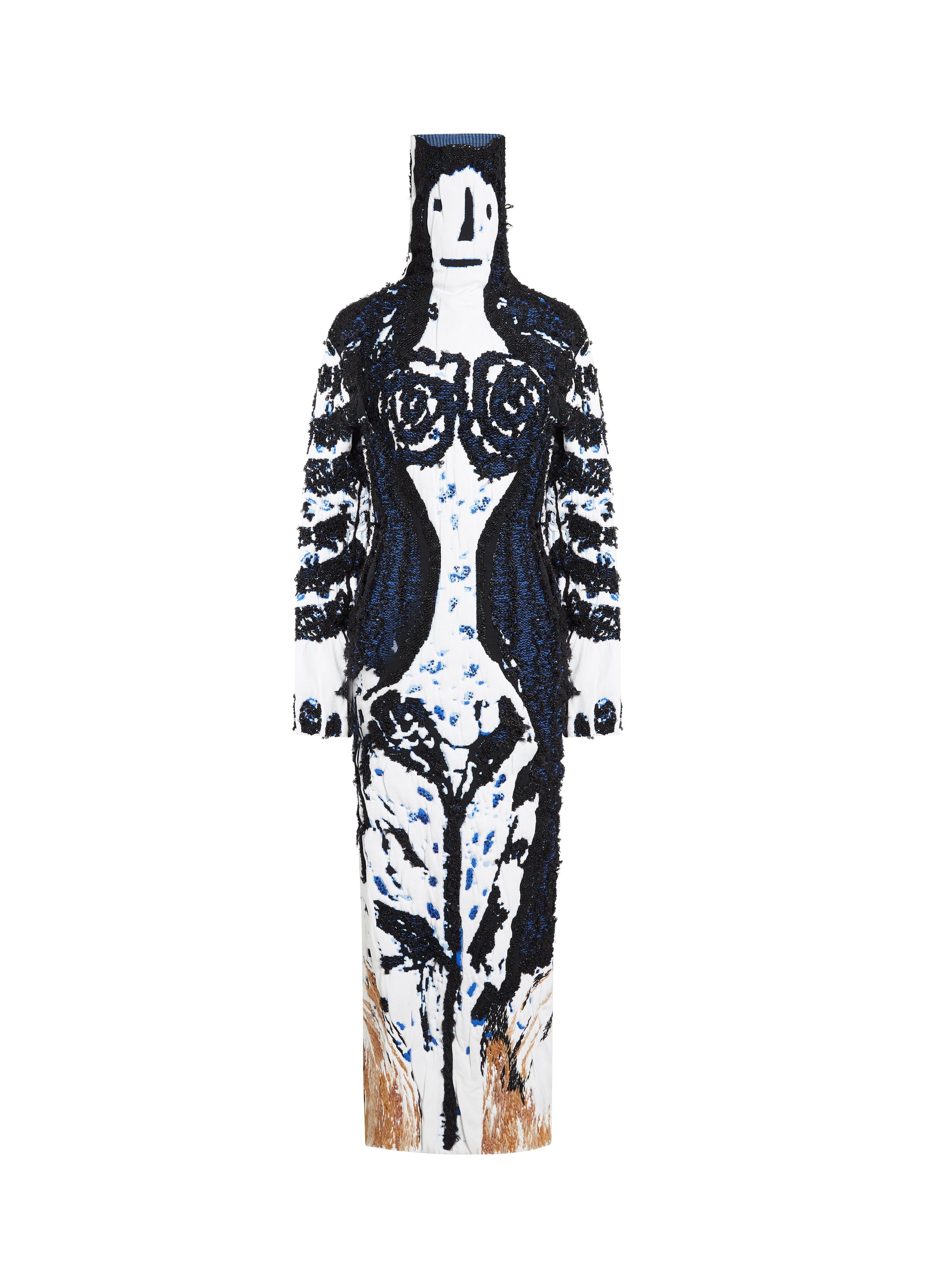 Robe Picasso à col haut - Multicolore