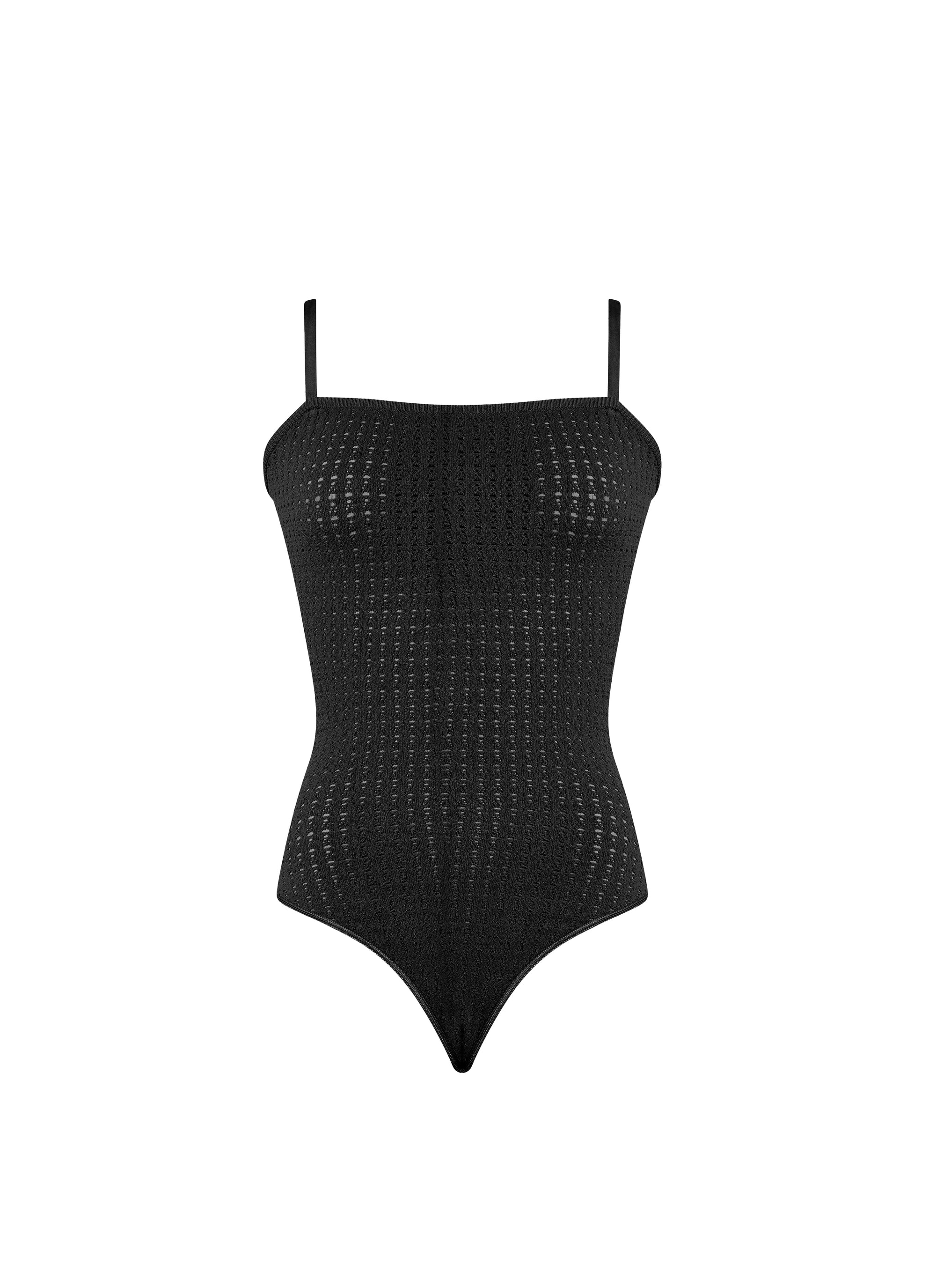 Thin straps bodysuit Vienne - Black Alaïa