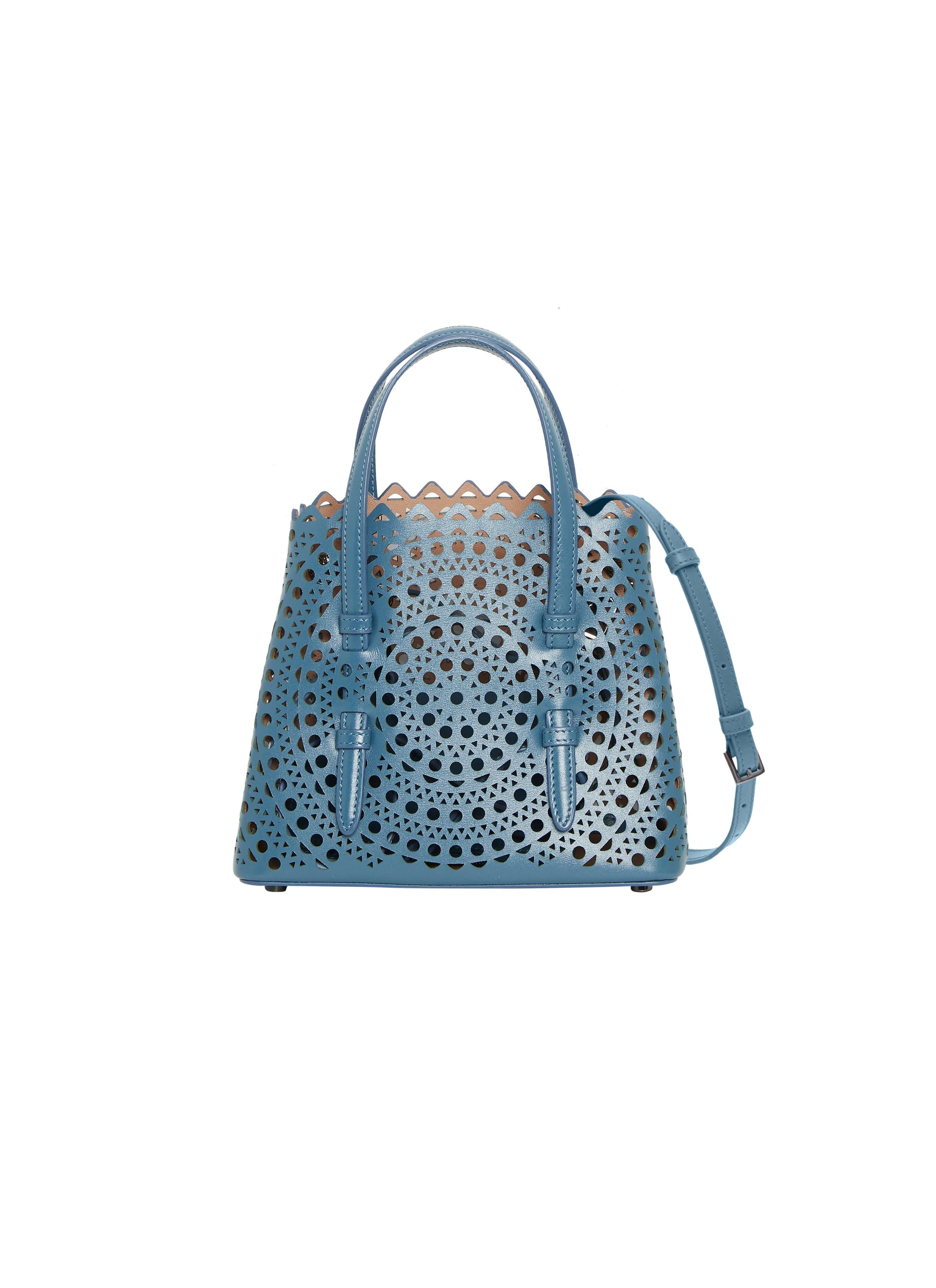 Mina 20 Leather Tote Bag - Slate Blue