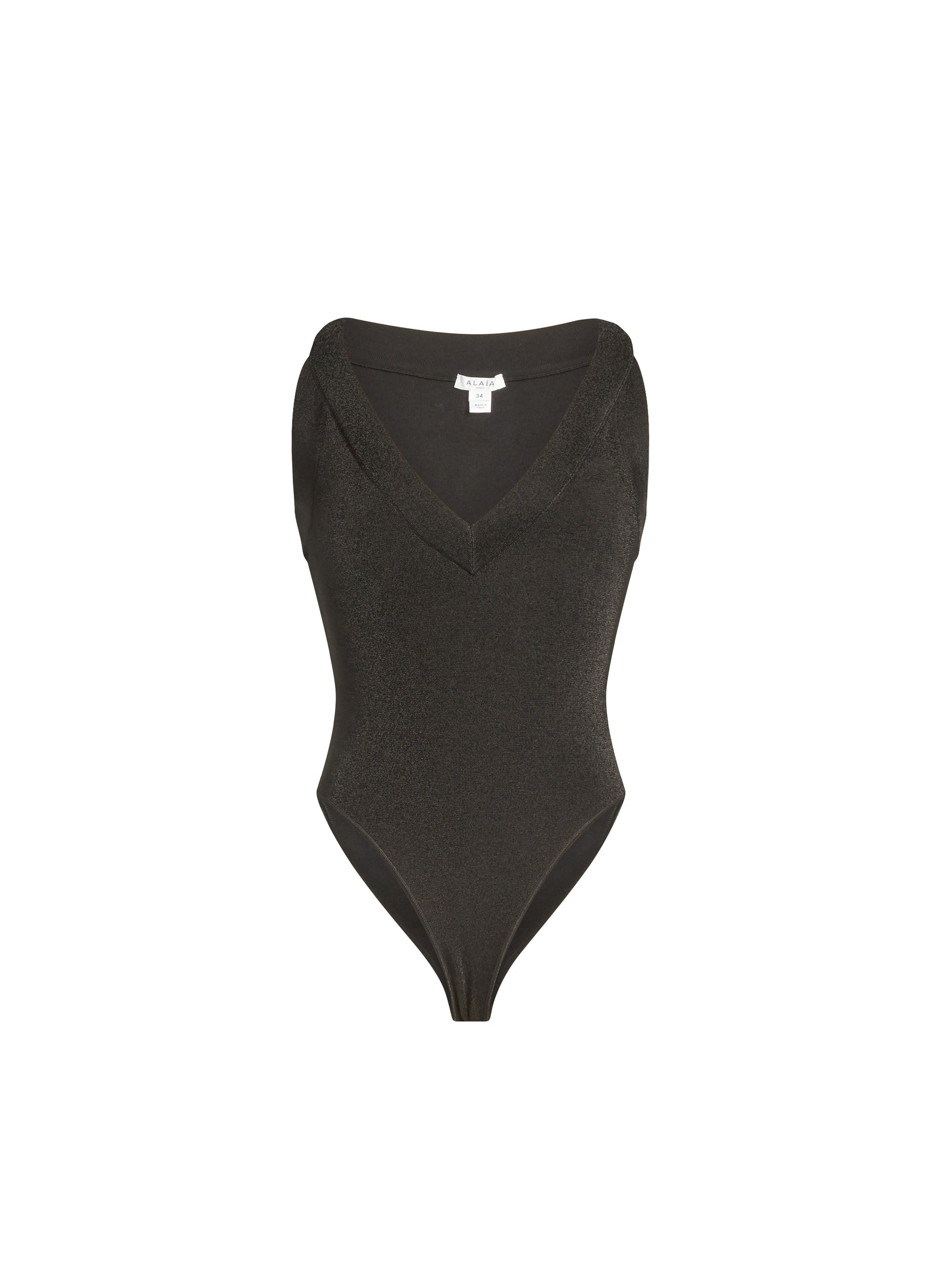 Body double face en laine - Noir Alaïa