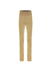 Double-faced wool legging - Gold