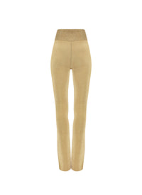 Double-faced wool legging - Gold