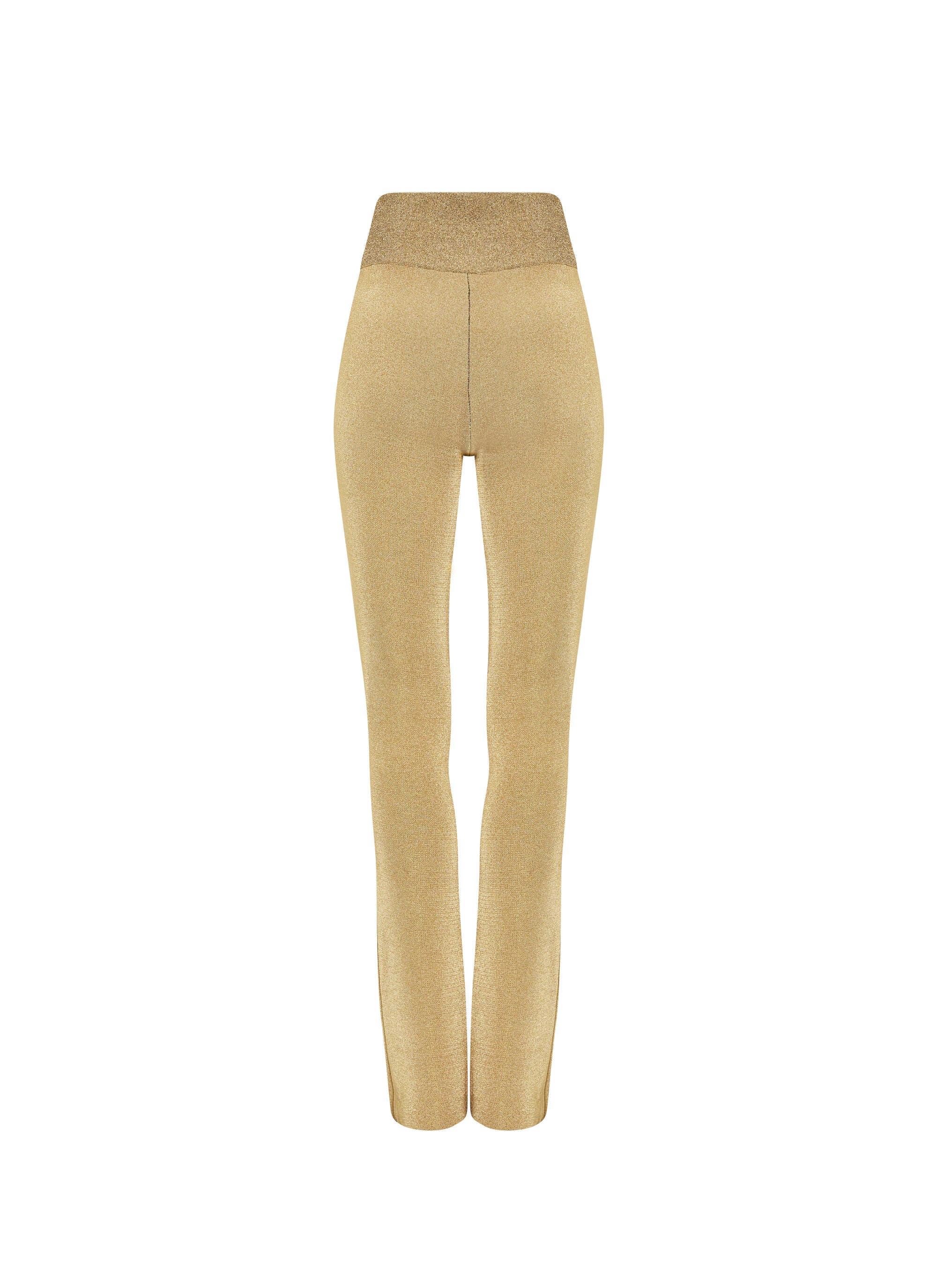 Double-faced wool legging - Gold