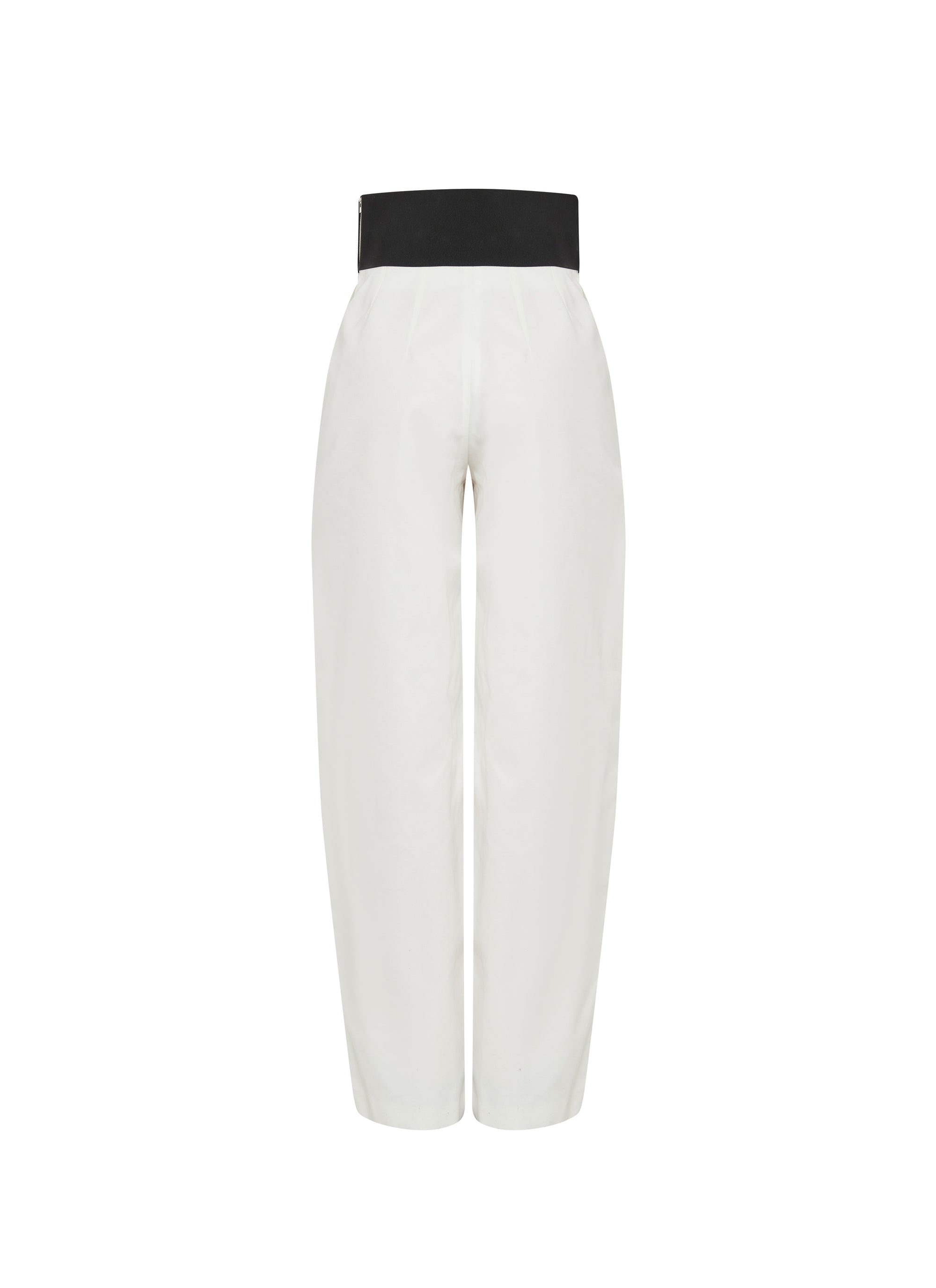 Pantalon ceinturé - Blanc