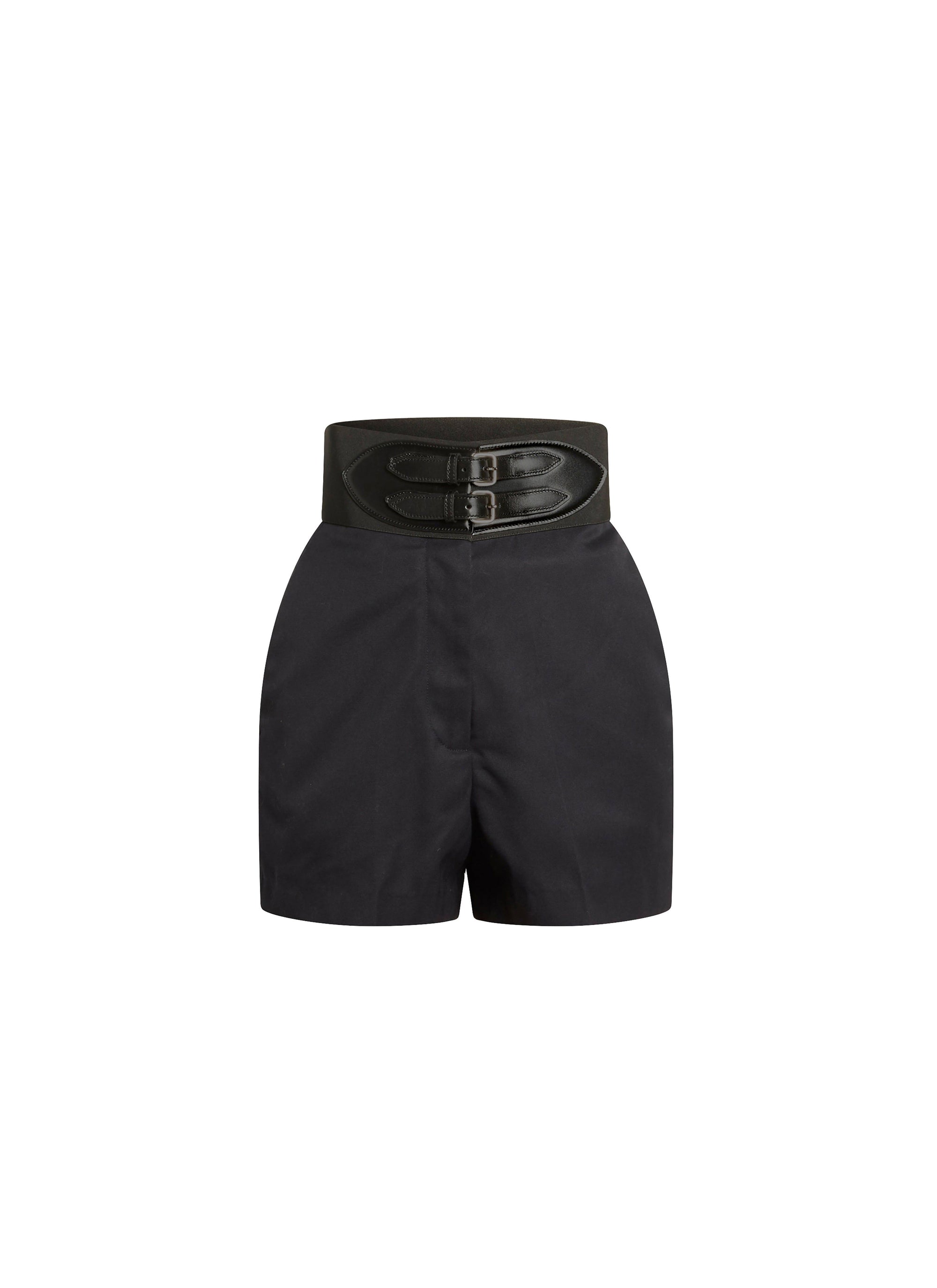 Short à ceinture corset - Bleu foncé
