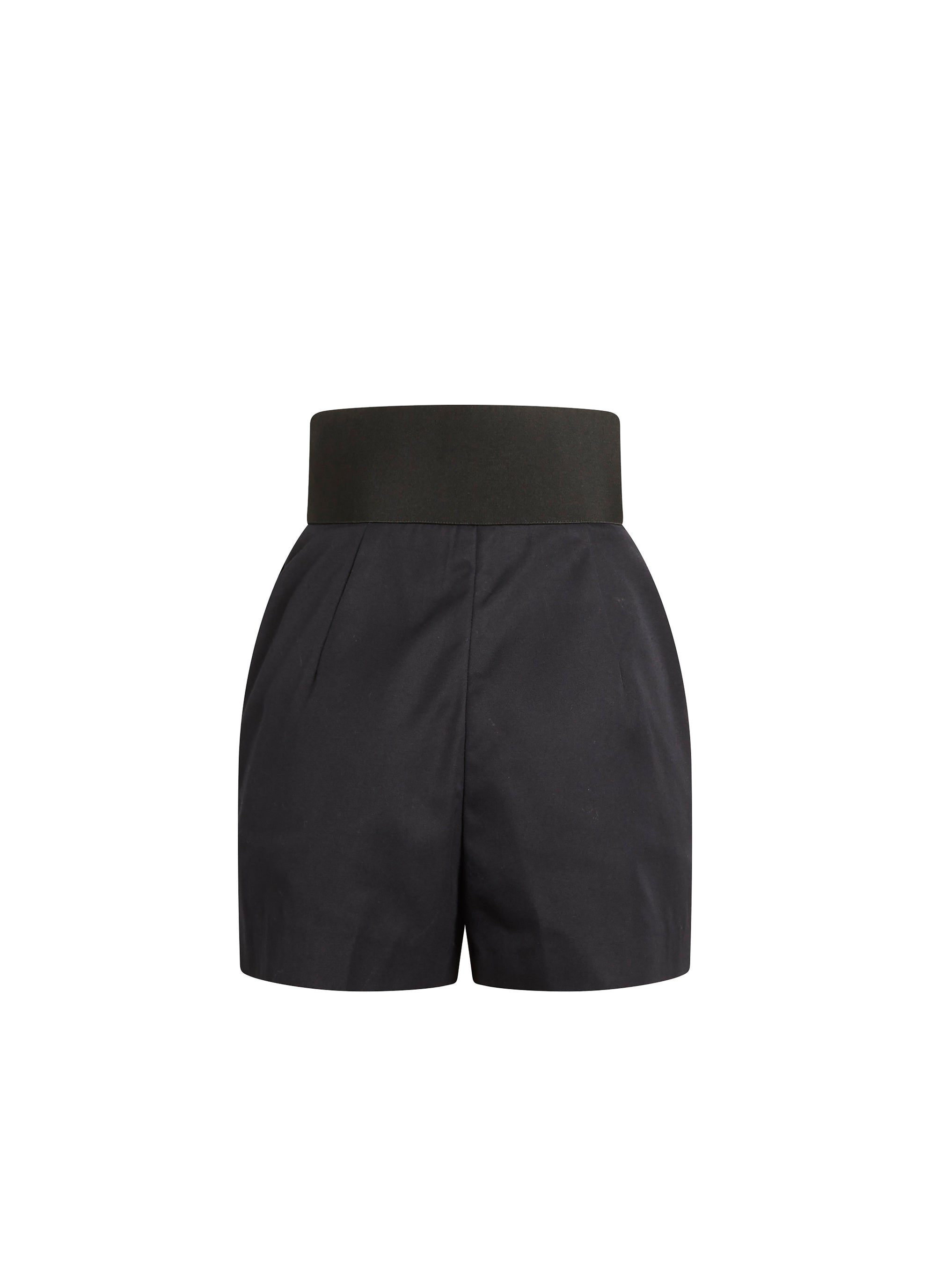 Short à ceinture corset - Bleu foncé