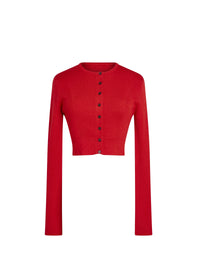Pull doux en cachemire et soie - Cerise