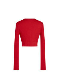 Pull doux en cachemire et soie - Cerise
