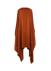 Robe kaftan en soie - Cognac