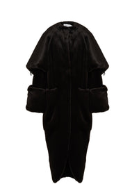 Oversized faux fur duffle coat - Ebene