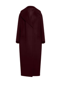 Manteau long en cachemire et laine - Burgundy