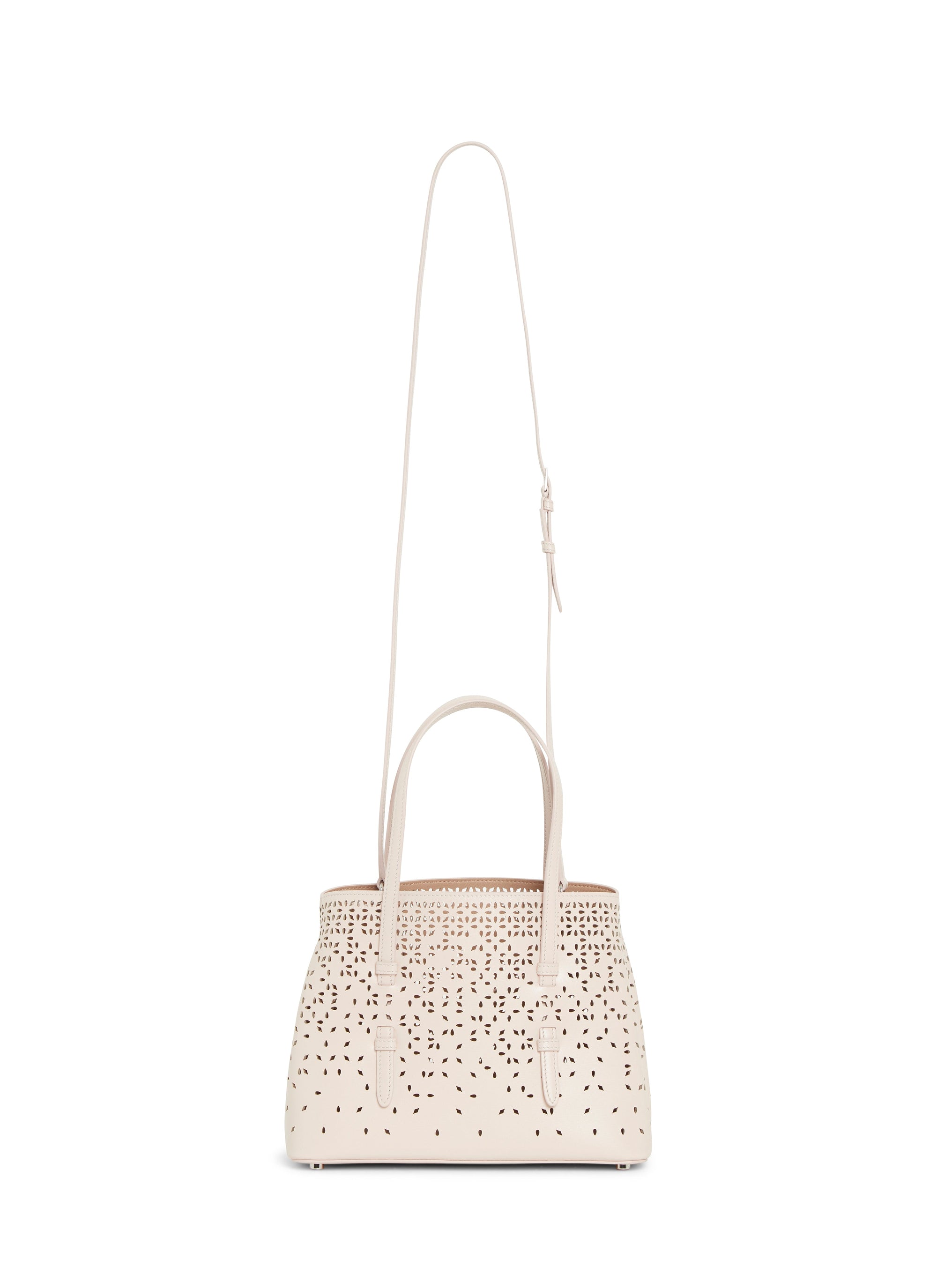 Palm Fiori mini bag leather - Pebble