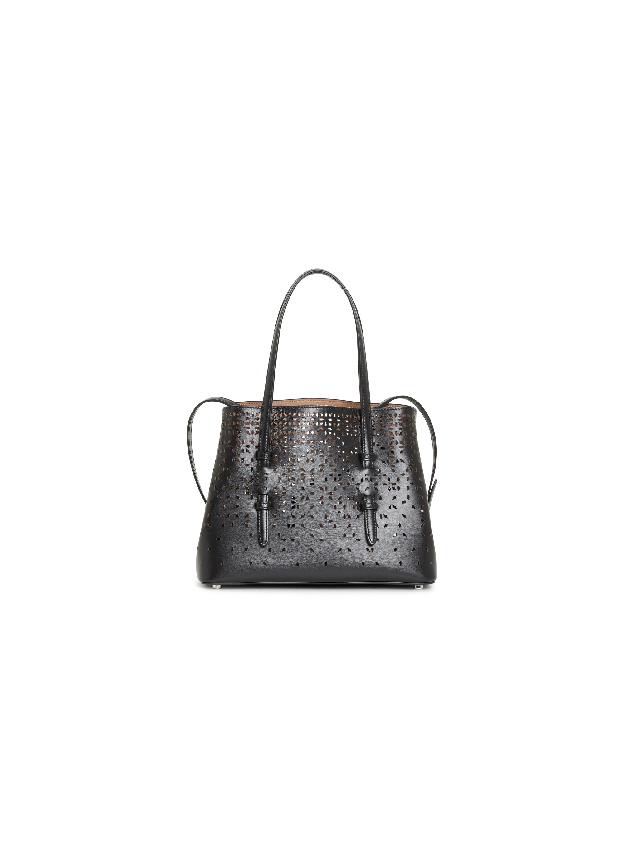 Mina Bolivia Fiori bag leather - Black intense