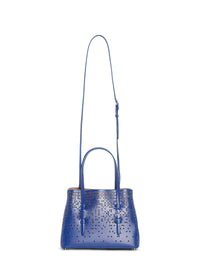 Sac mini Palm Fiori en cuir - Ultra Bleu