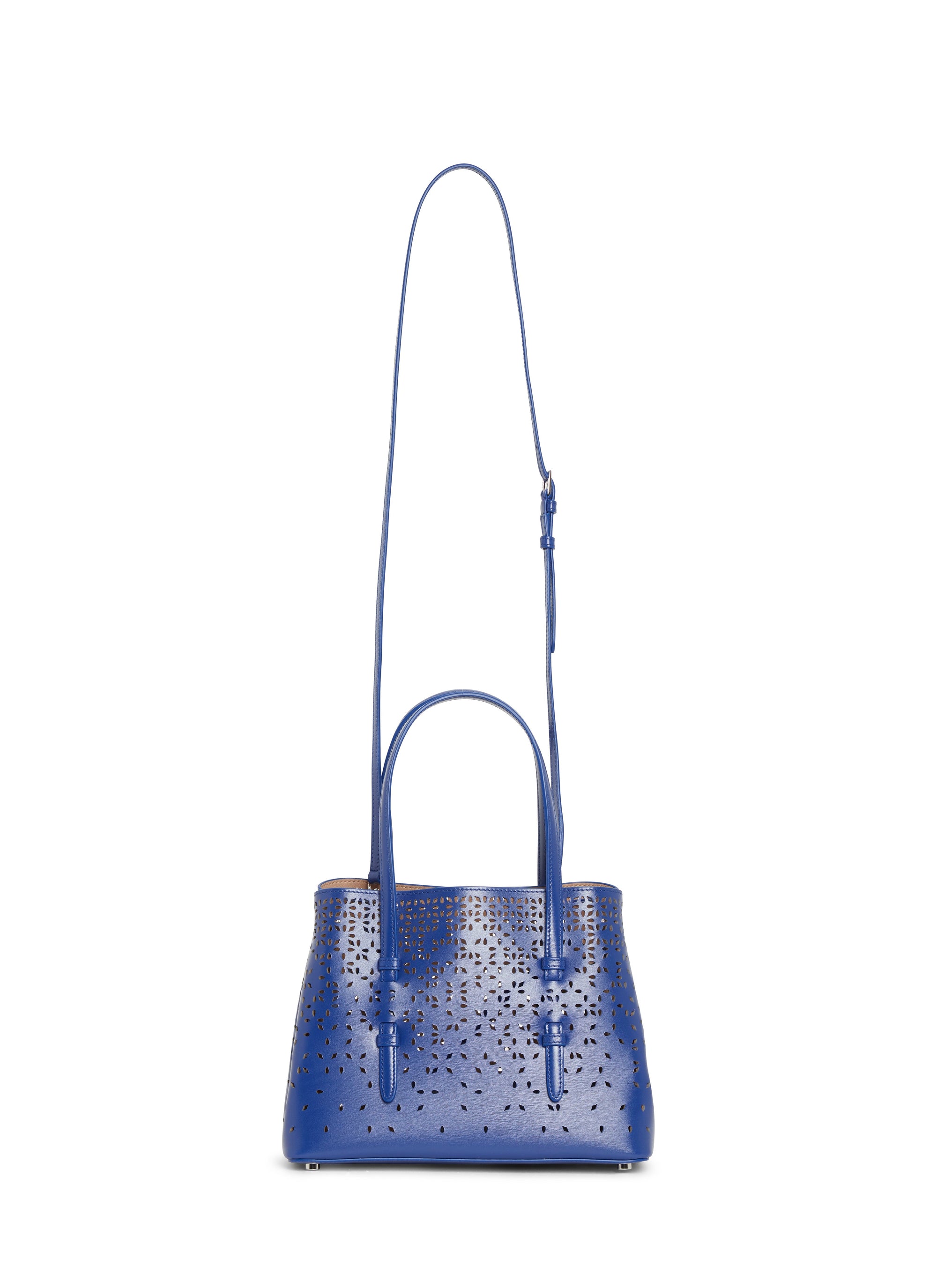 Sac mini Palm Fiori en cuir - Ultra Bleu