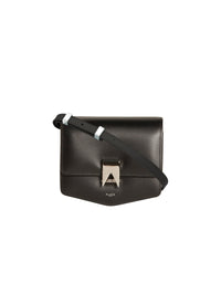 Petit sac Le Papa en cuir - Noir & Argent
