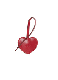 Leather Heart Keyring - Lacquer