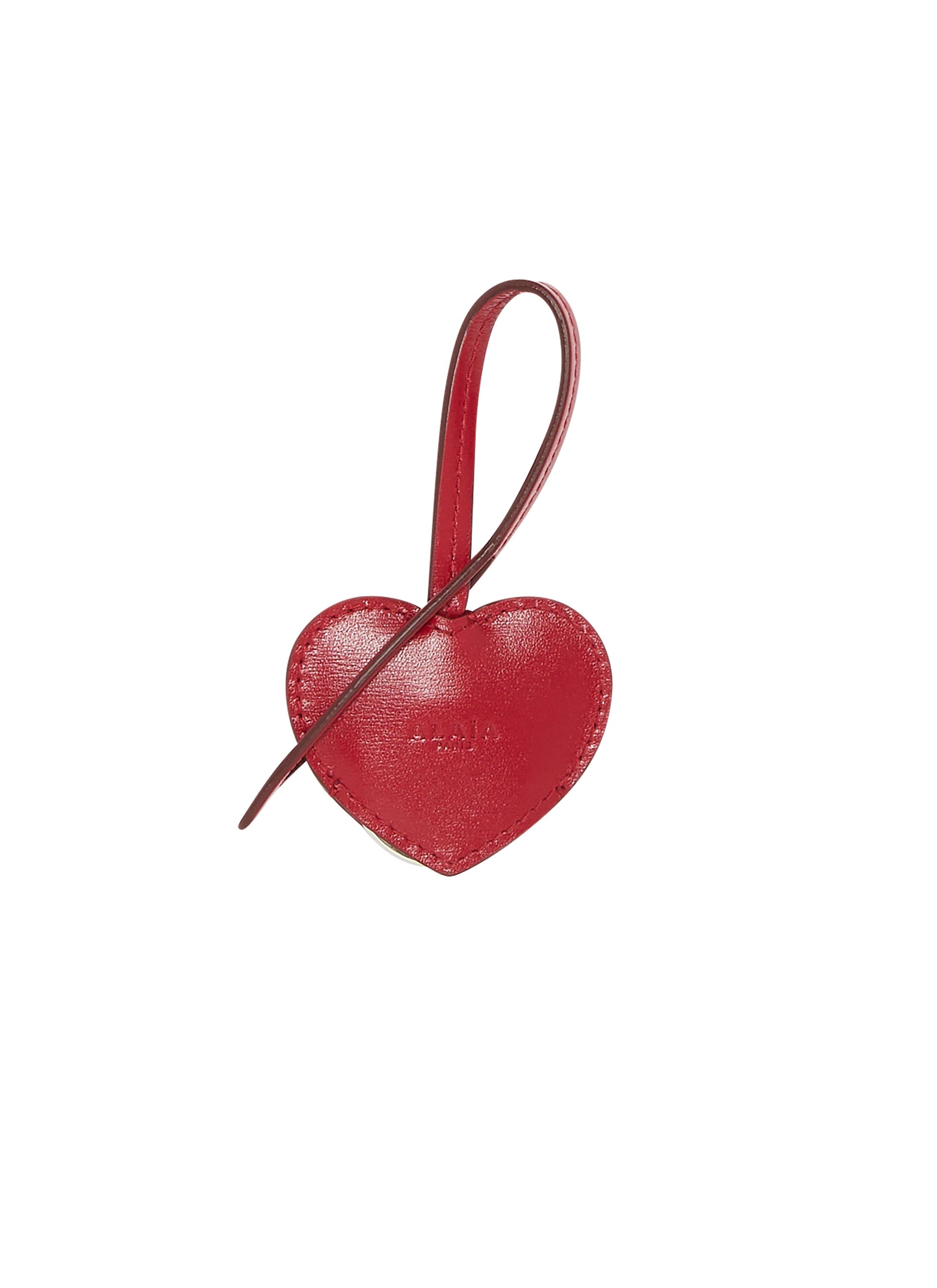Leather Heart Keyring - Lacquer